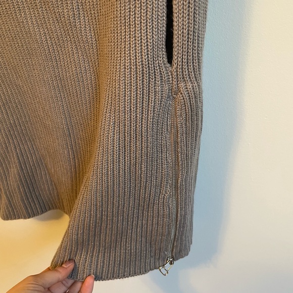 3.1 Phillip Lim Sweater Cape Soft Side Zippers Mock Neck Cocoon Style - Picture 5 of 7